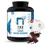 YNB Nutrition Lean Mass Gainer 3kg, Chocolate, 60 Servings | Weight Gainer | Lean Muscle Mass Gainer [Free T-Shirt]